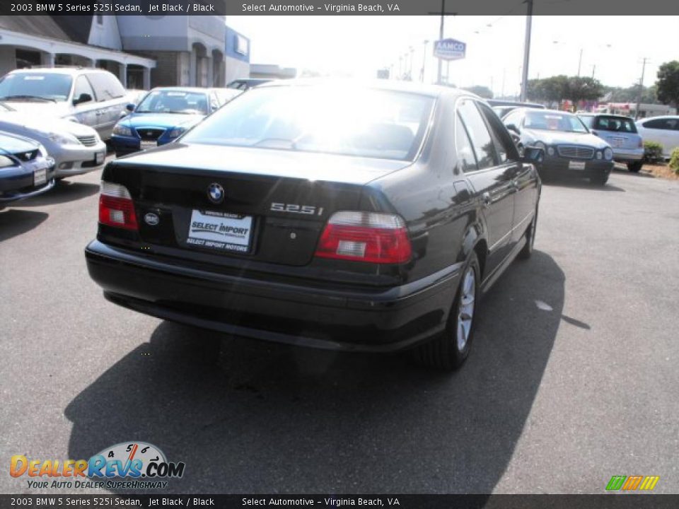 2003 BMW 5 Series 525i Sedan Jet Black / Black Photo #5
