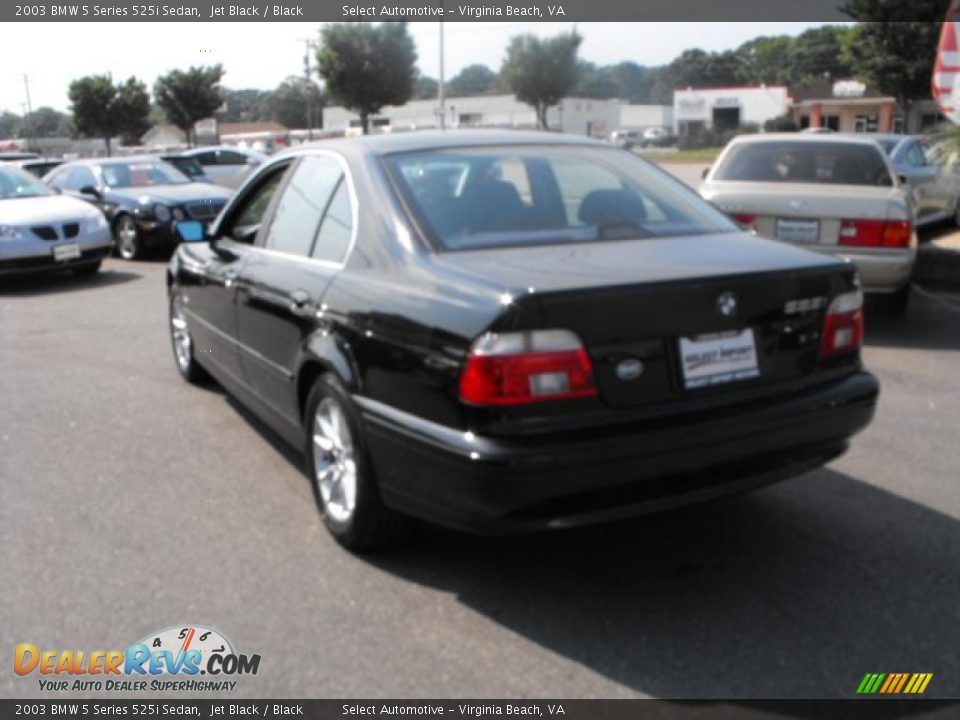 2003 BMW 5 Series 525i Sedan Jet Black / Black Photo #7
