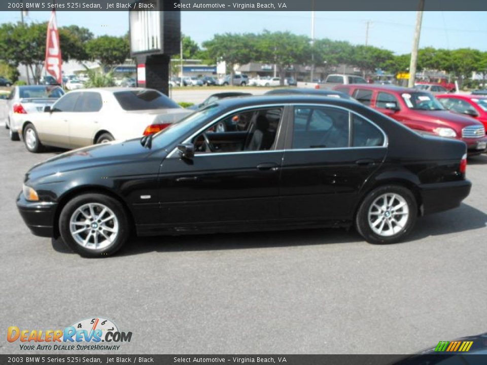 2003 BMW 5 Series 525i Sedan Jet Black / Black Photo #8