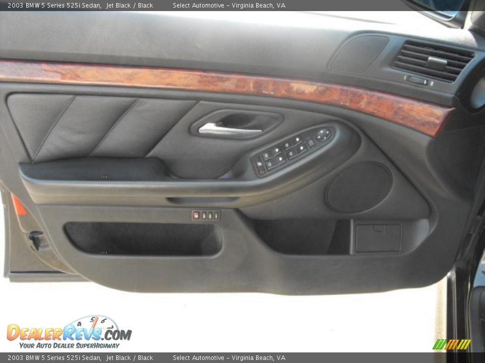 2003 BMW 5 Series 525i Sedan Jet Black / Black Photo #10