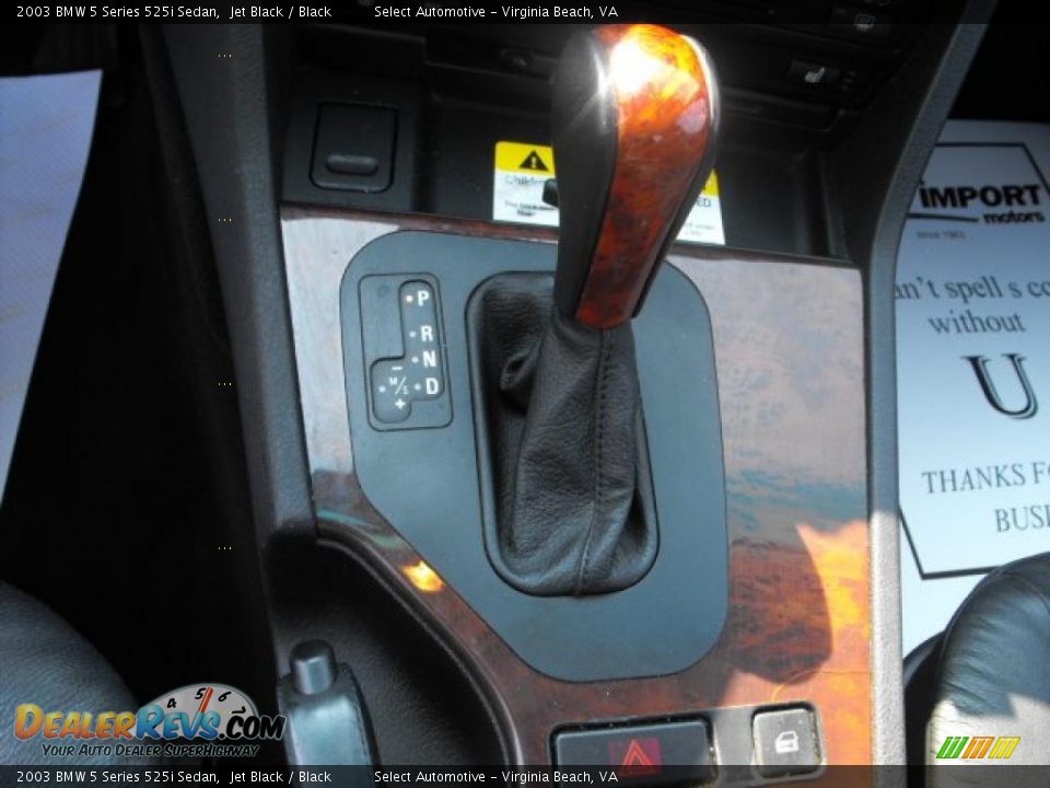 2003 BMW 5 Series 525i Sedan Jet Black / Black Photo #15