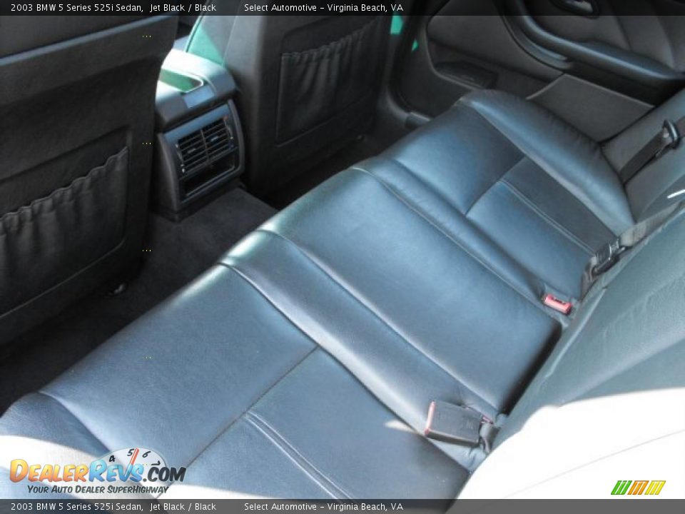 2003 BMW 5 Series 525i Sedan Jet Black / Black Photo #16