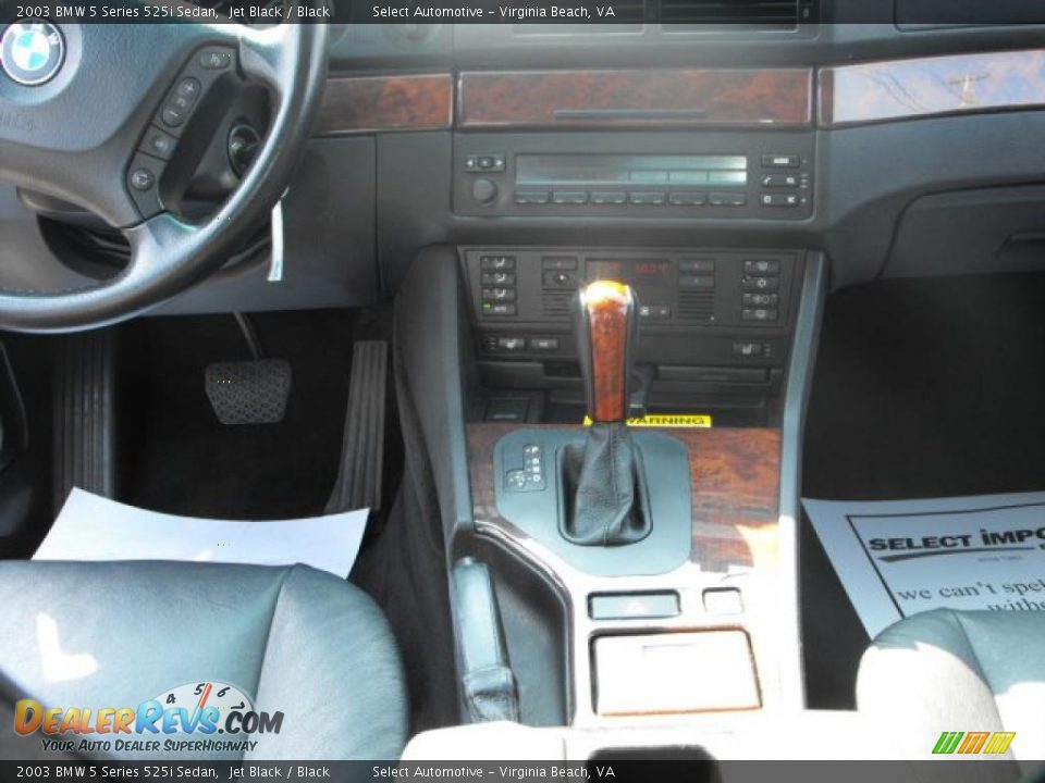 2003 BMW 5 Series 525i Sedan Jet Black / Black Photo #17