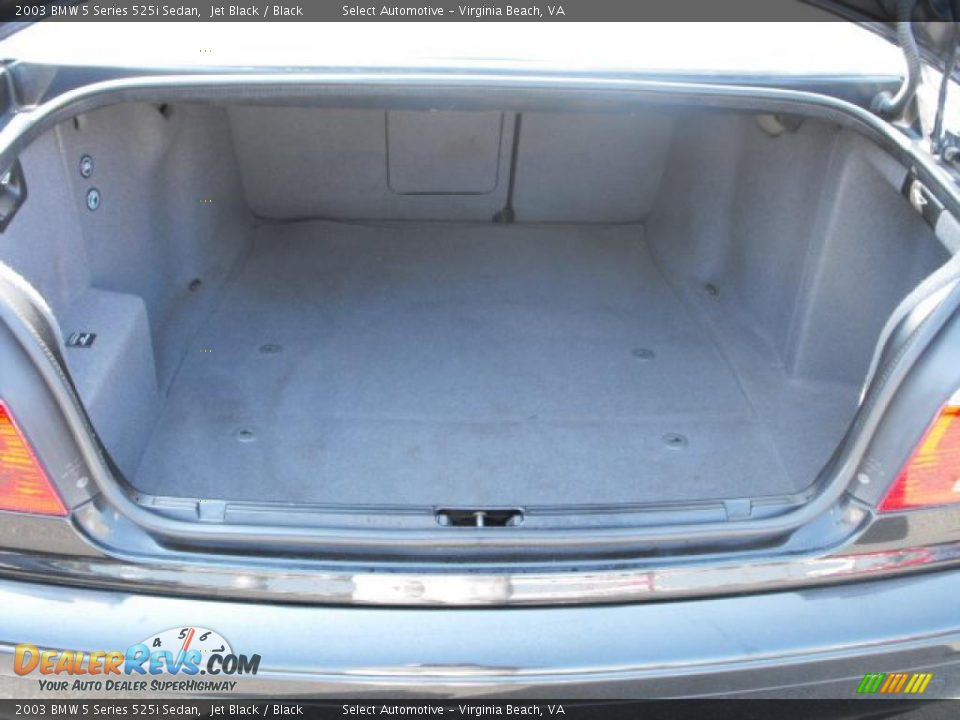 2003 BMW 5 Series 525i Sedan Jet Black / Black Photo #19