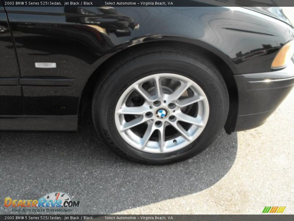 2003 BMW 5 Series 525i Sedan Jet Black / Black Photo #21