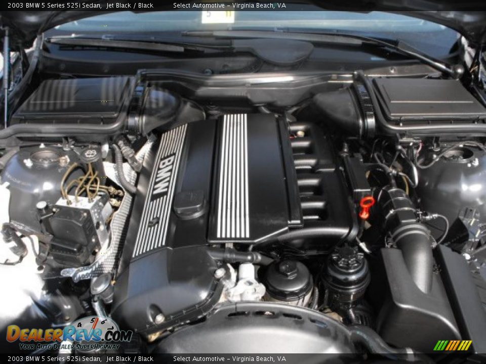 2003 BMW 5 Series 525i Sedan Jet Black / Black Photo #22