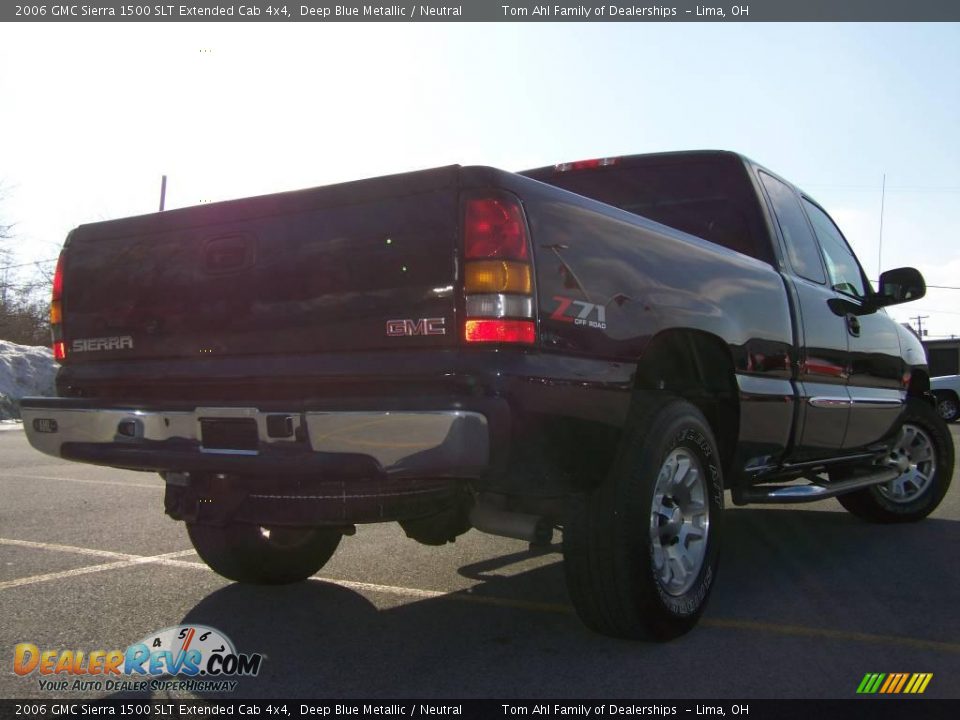 2006 GMC Sierra 1500 SLT Extended Cab 4x4 Deep Blue Metallic / Neutral Photo #5