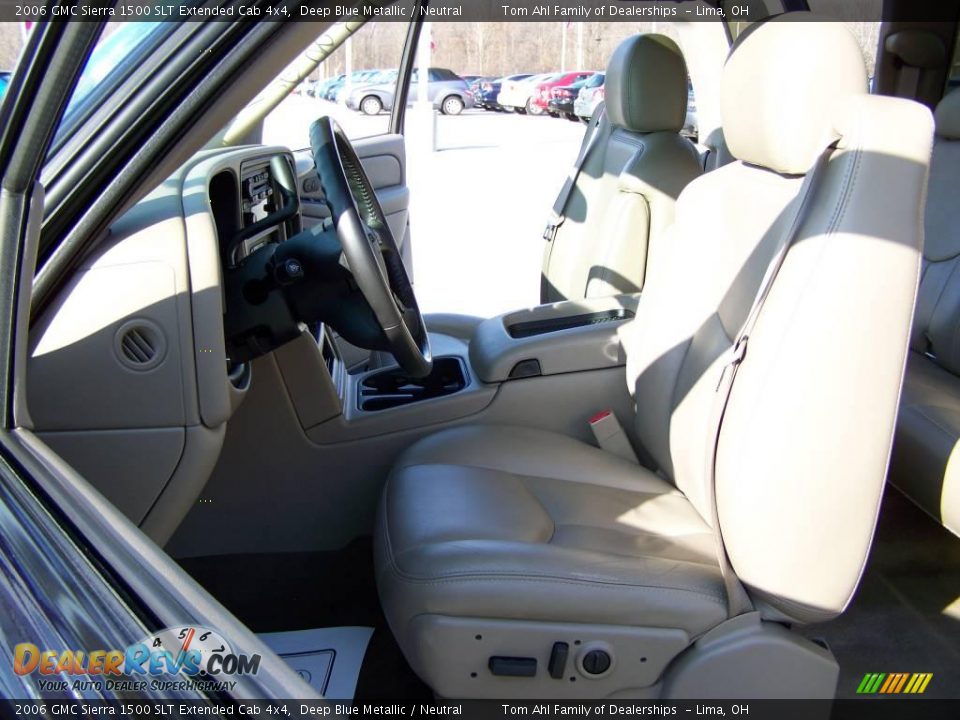2006 GMC Sierra 1500 SLT Extended Cab 4x4 Deep Blue Metallic / Neutral Photo #9
