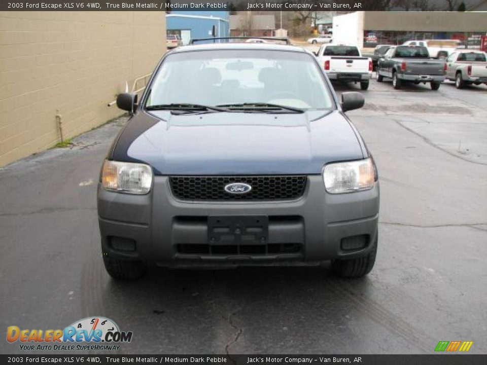 2003 Ford Escape XLS V6 4WD True Blue Metallic / Medium Dark Pebble Photo #3