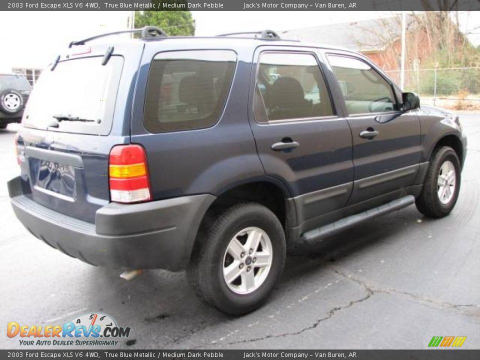 2003 Ford Escape XLS V6 4WD True Blue Metallic / Medium Dark Pebble Photo #5