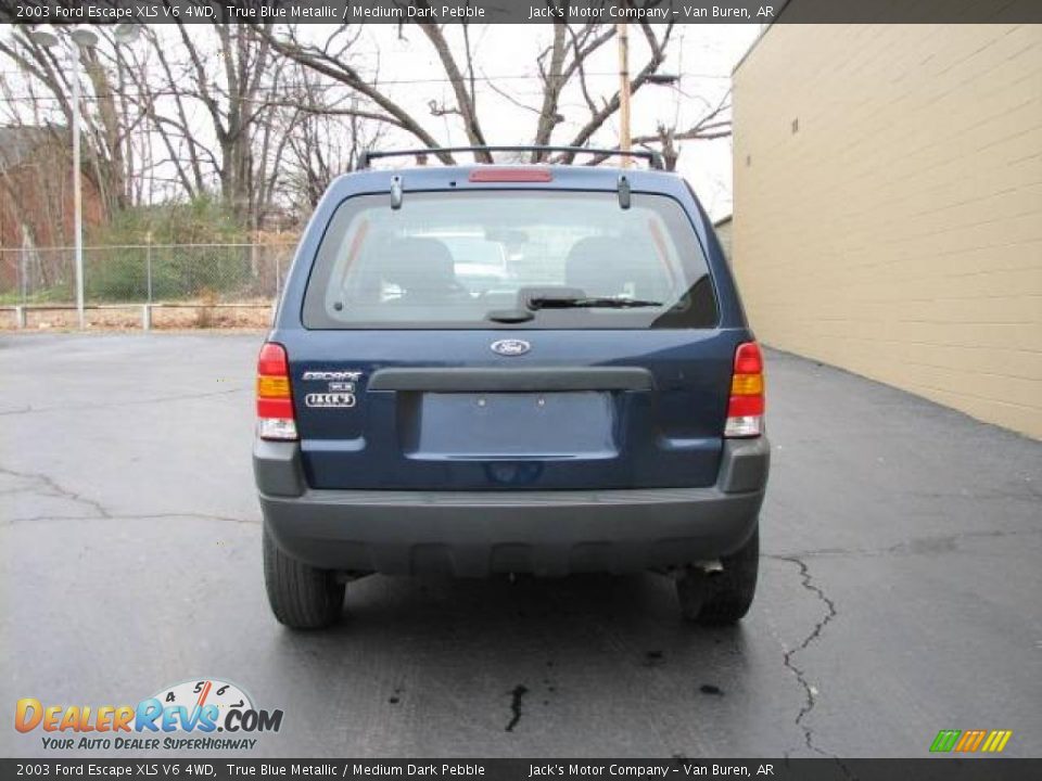 2003 Ford Escape XLS V6 4WD True Blue Metallic / Medium Dark Pebble Photo #6