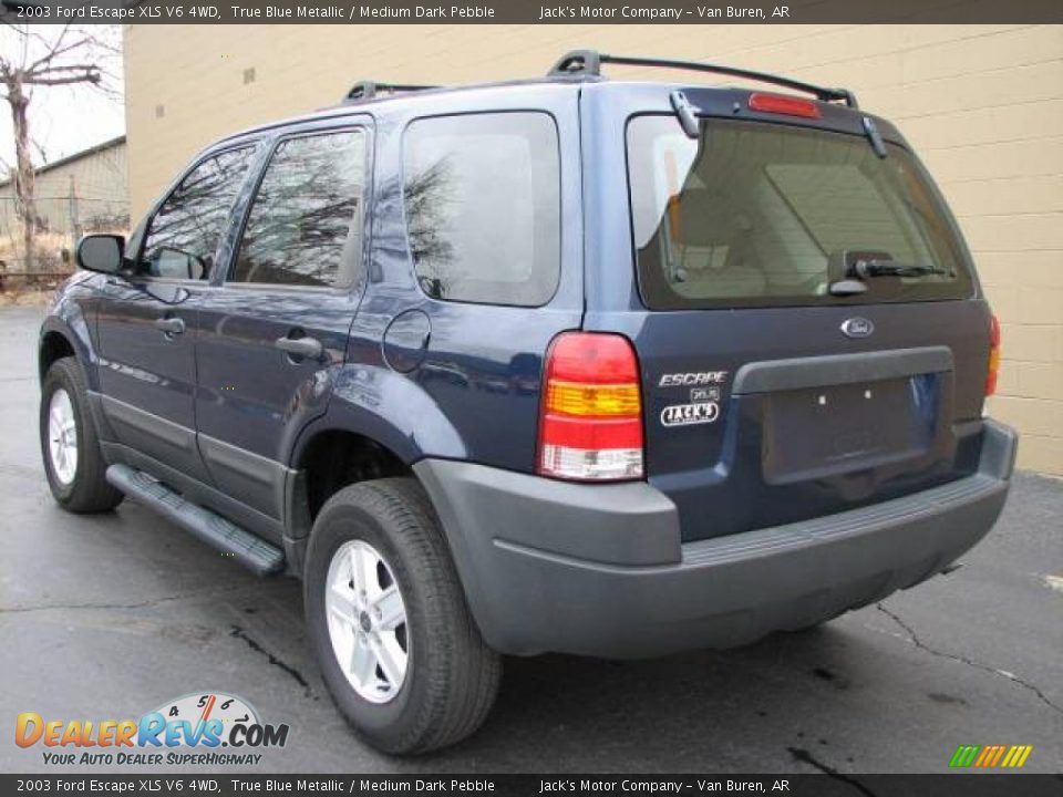 2003 Ford Escape XLS V6 4WD True Blue Metallic / Medium Dark Pebble Photo #7