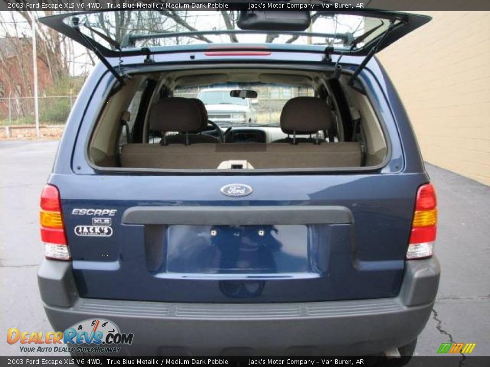 2003 Ford Escape XLS V6 4WD True Blue Metallic / Medium Dark Pebble Photo #8