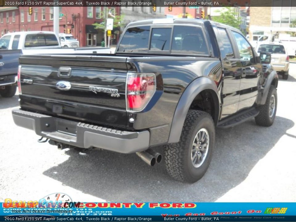 2010 Ford F150 SVT Raptor SuperCab 4x4 Tuxedo Black / Raptor Black/Orange Photo #2