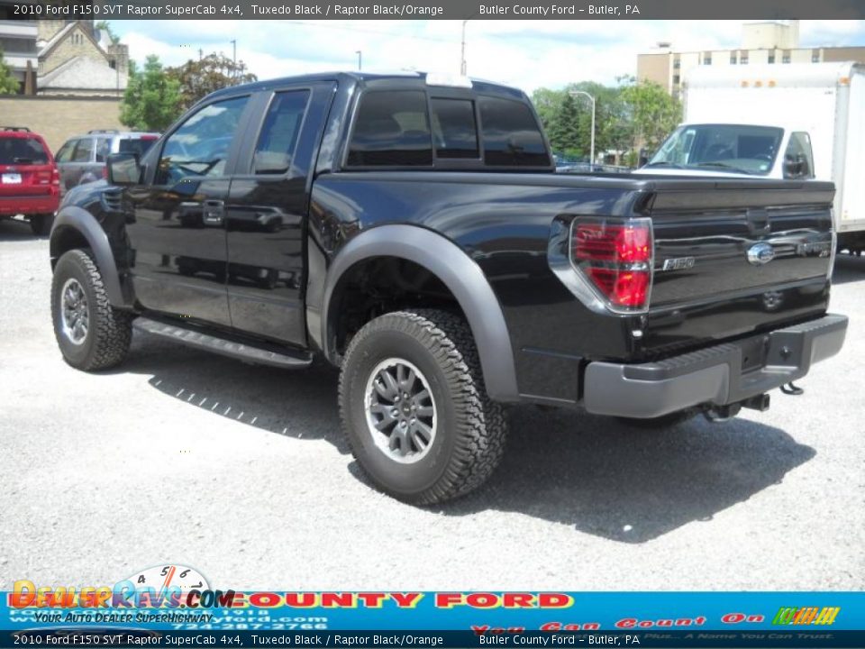 2010 Ford F150 SVT Raptor SuperCab 4x4 Tuxedo Black / Raptor Black/Orange Photo #4