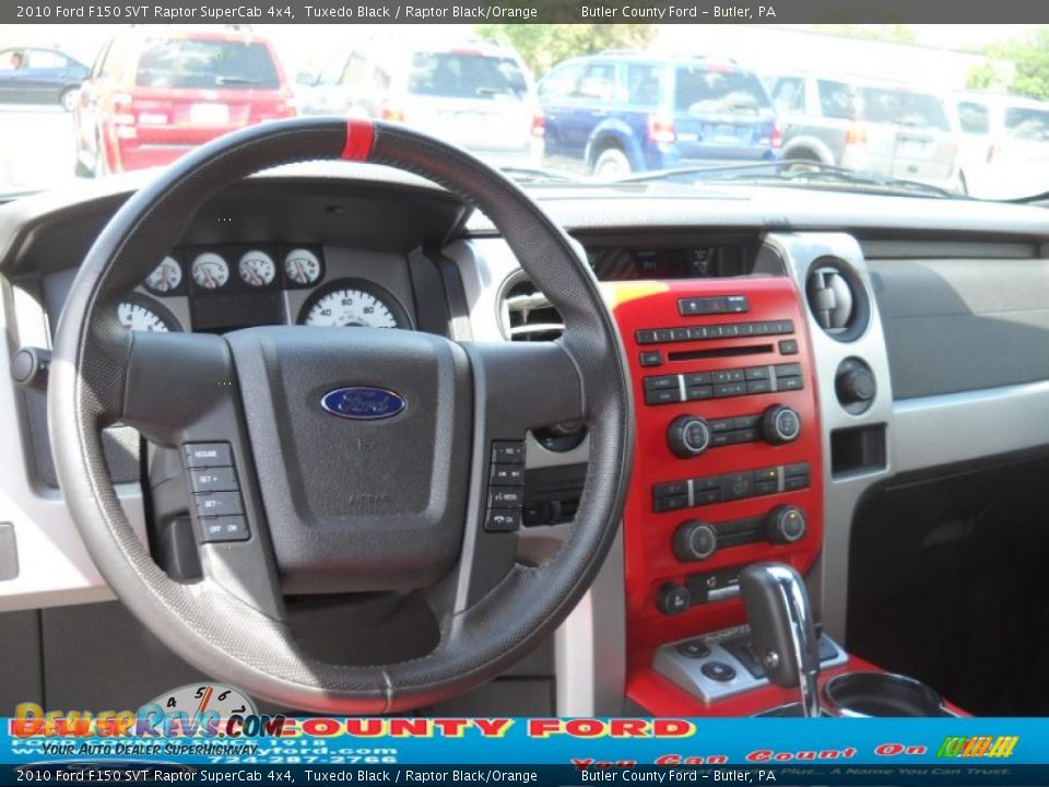2010 Ford F150 SVT Raptor SuperCab 4x4 Tuxedo Black / Raptor Black/Orange Photo #11