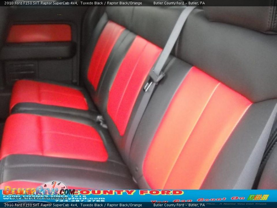 2010 Ford F150 SVT Raptor SuperCab 4x4 Tuxedo Black / Raptor Black/Orange Photo #12
