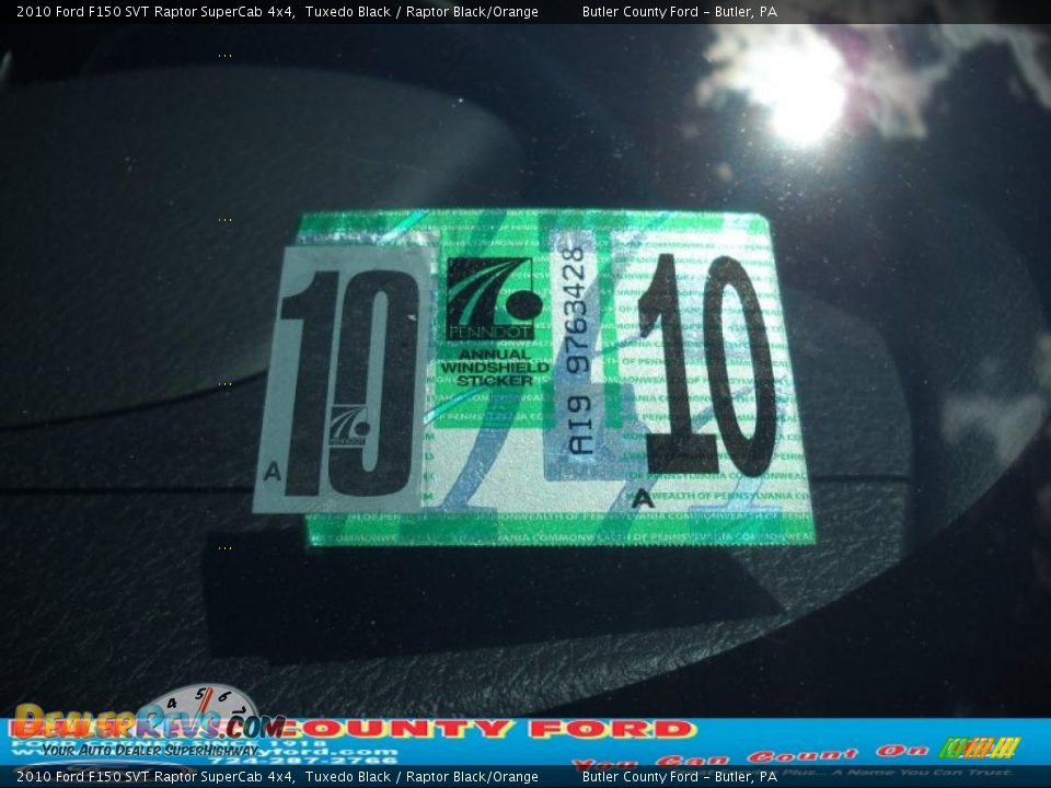 2010 Ford F150 SVT Raptor SuperCab 4x4 Tuxedo Black / Raptor Black/Orange Photo #15