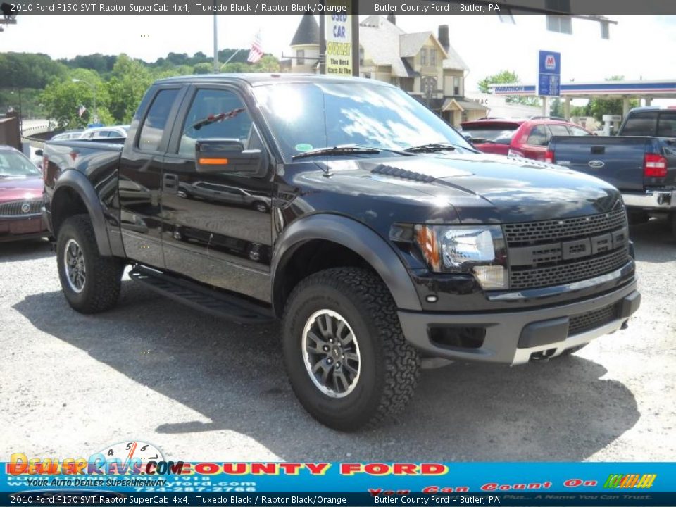 2010 Ford F150 SVT Raptor SuperCab 4x4 Tuxedo Black / Raptor Black/Orange Photo #20