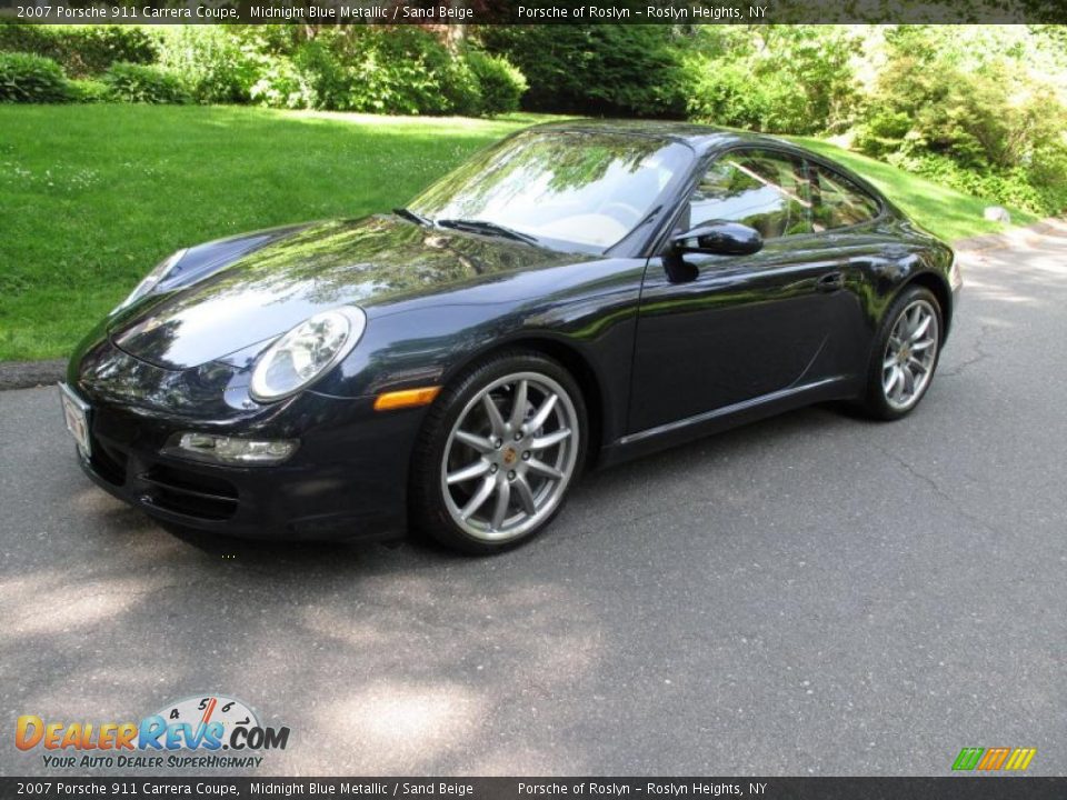 2007 Porsche 911 Carrera Coupe Midnight Blue Metallic / Sand Beige Photo #1