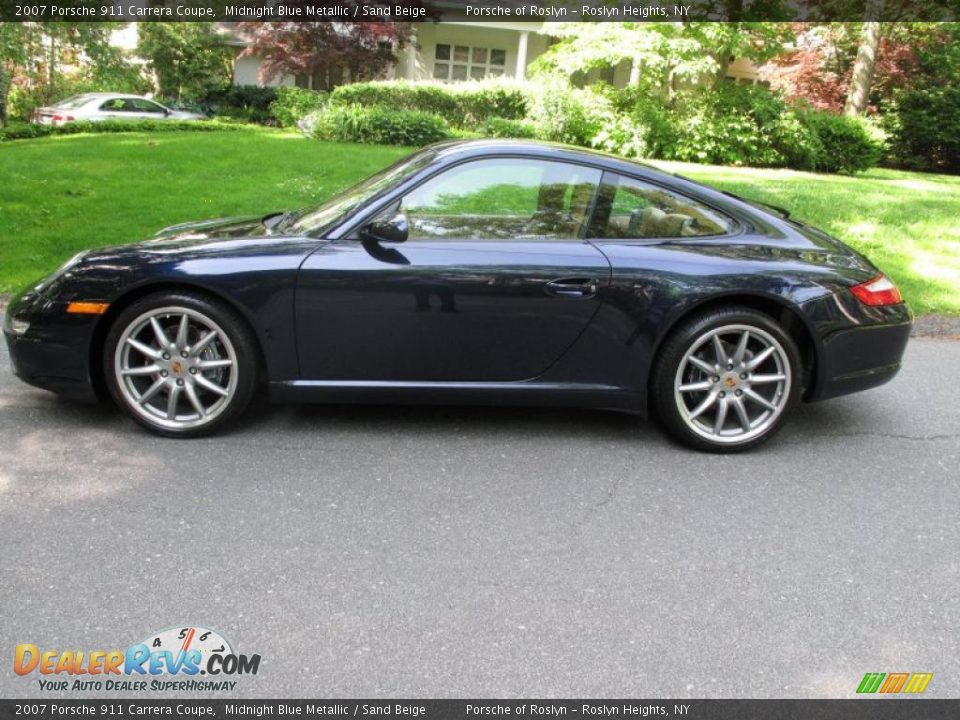 2007 Porsche 911 Carrera Coupe Midnight Blue Metallic / Sand Beige Photo #3