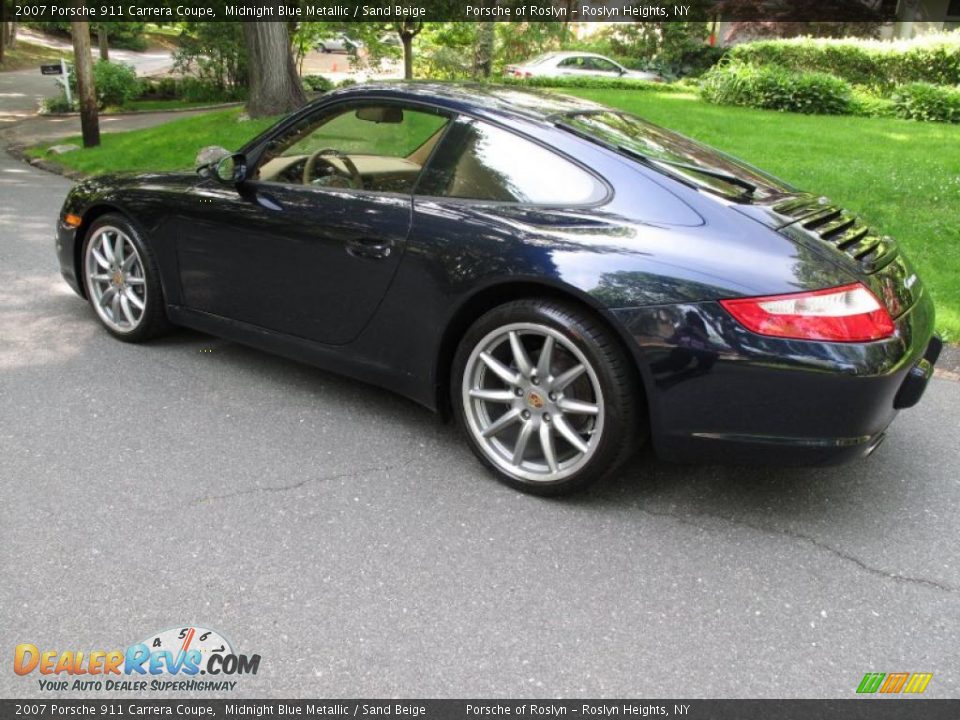 2007 Porsche 911 Carrera Coupe Midnight Blue Metallic / Sand Beige Photo #4