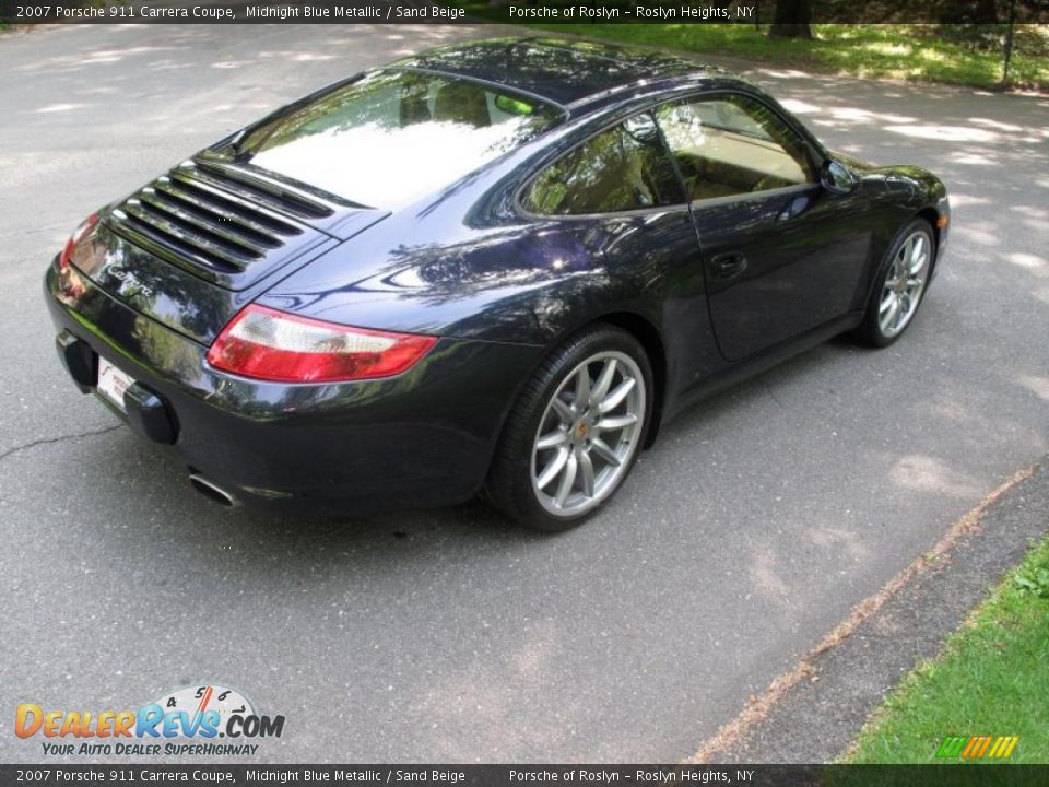 2007 Porsche 911 Carrera Coupe Midnight Blue Metallic / Sand Beige Photo #6