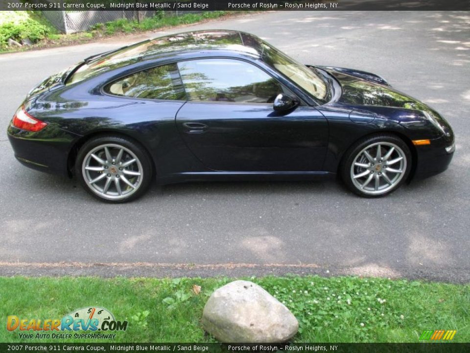 2007 Porsche 911 Carrera Coupe Midnight Blue Metallic / Sand Beige Photo #7