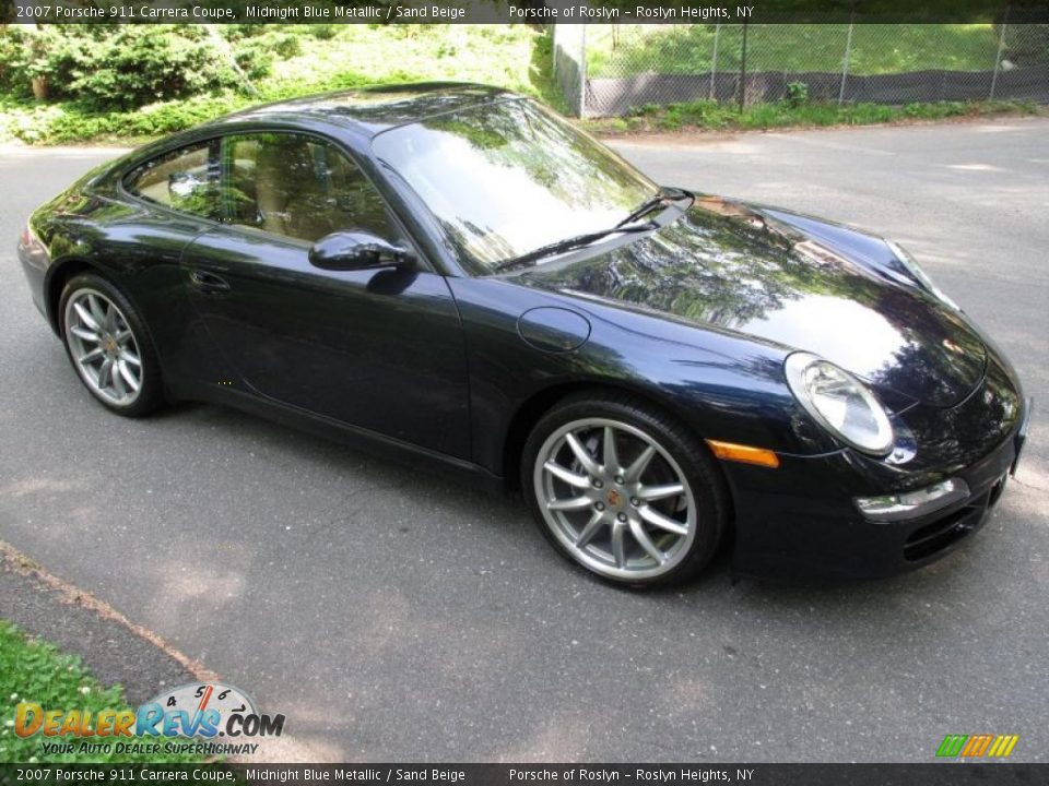 2007 Porsche 911 Carrera Coupe Midnight Blue Metallic / Sand Beige Photo #8