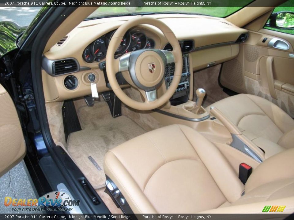 2007 Porsche 911 Carrera Coupe Midnight Blue Metallic / Sand Beige Photo #10