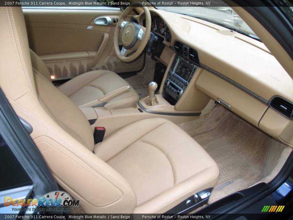 2007 Porsche 911 Carrera Coupe Midnight Blue Metallic / Sand Beige Photo #12