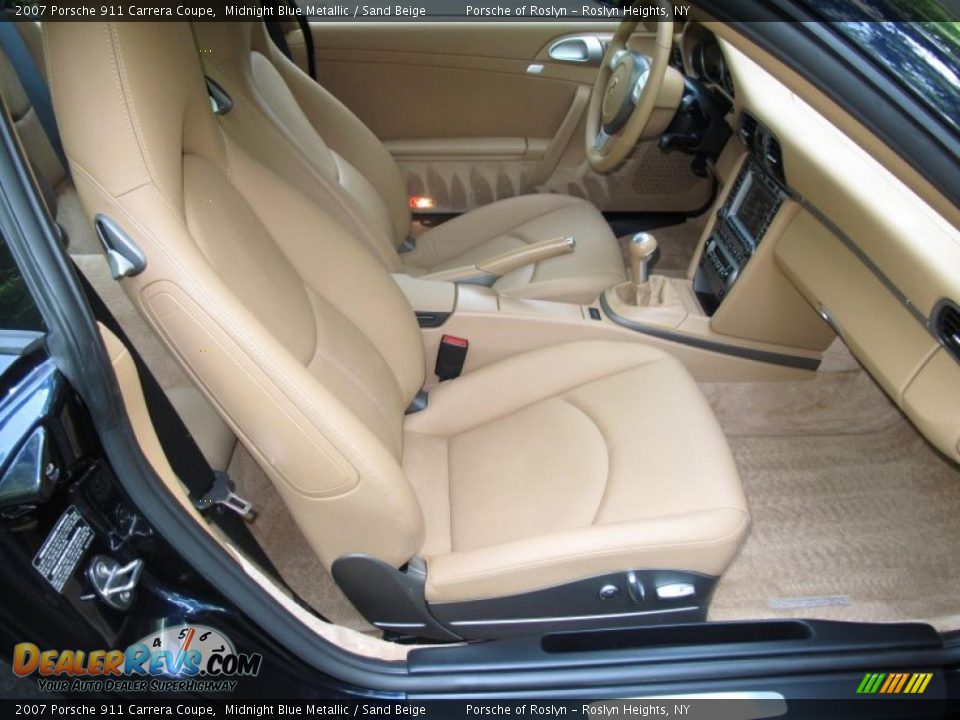 2007 Porsche 911 Carrera Coupe Midnight Blue Metallic / Sand Beige Photo #13