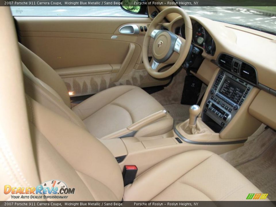 2007 Porsche 911 Carrera Coupe Midnight Blue Metallic / Sand Beige Photo #14