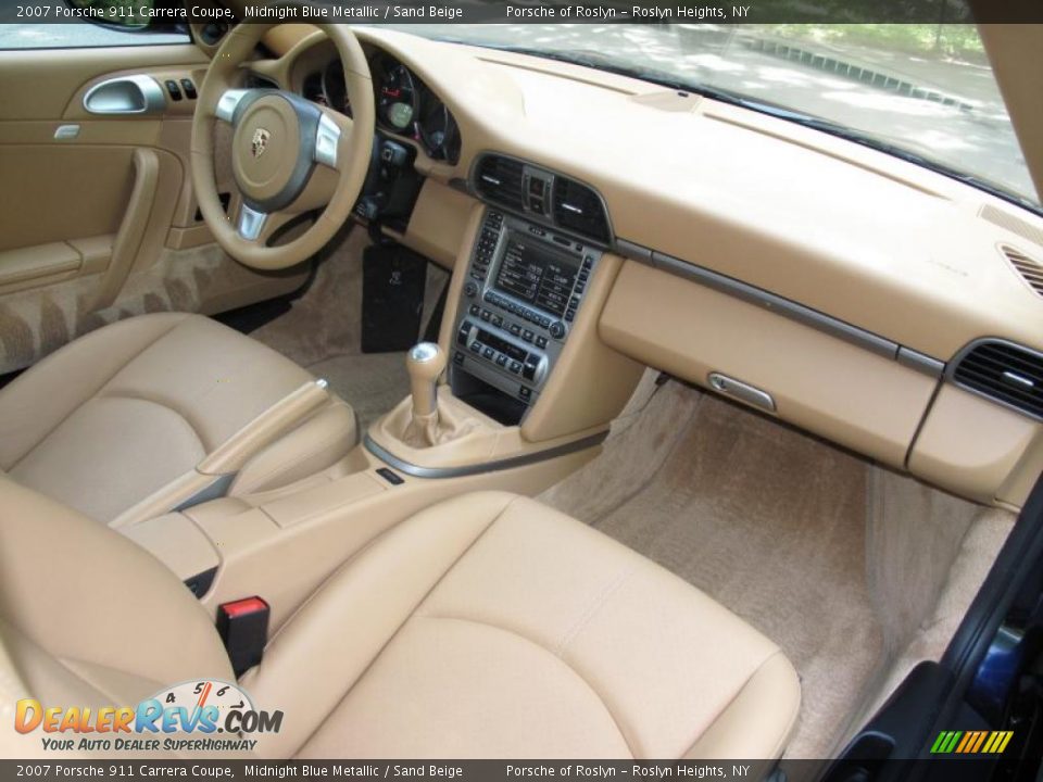 2007 Porsche 911 Carrera Coupe Midnight Blue Metallic / Sand Beige Photo #15