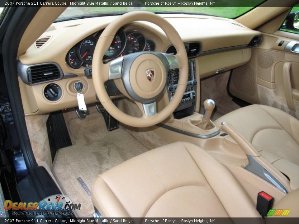 2007 Porsche 911 Carrera Coupe Midnight Blue Metallic / Sand Beige Photo #16
