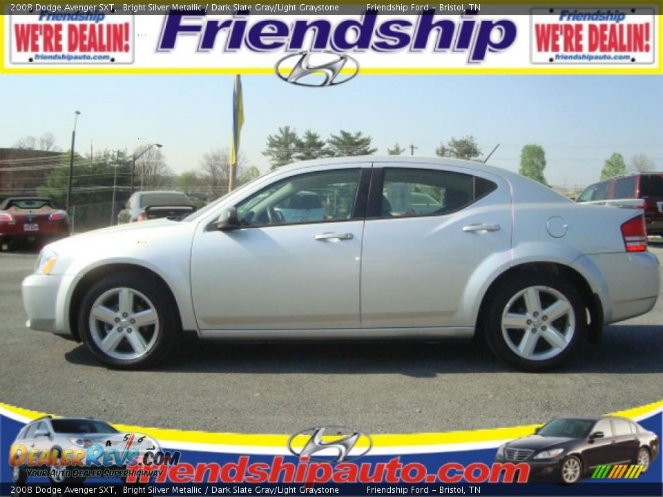 2008 Dodge Avenger SXT Bright Silver Metallic / Dark Slate Gray/Light Graystone Photo #1
