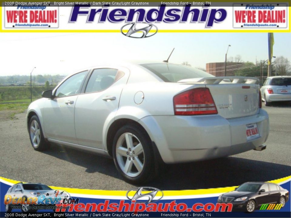 2008 Dodge Avenger SXT Bright Silver Metallic / Dark Slate Gray/Light Graystone Photo #3