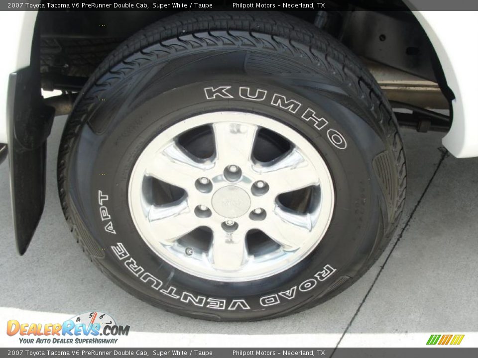 2007 Toyota Tacoma V6 PreRunner Double Cab Super White / Taupe Photo #15