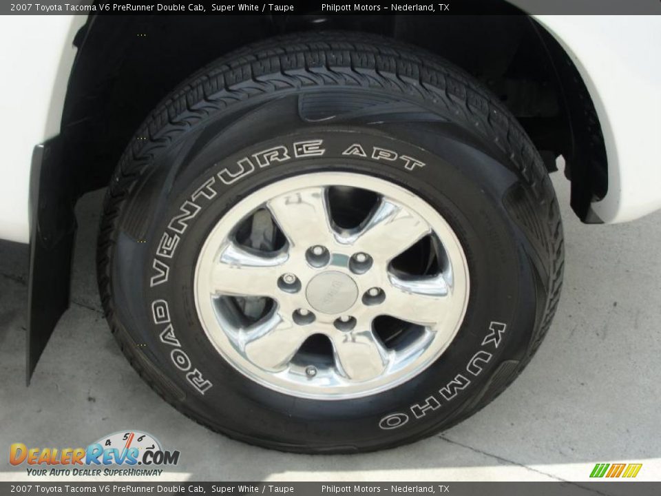 2007 Toyota Tacoma V6 PreRunner Double Cab Super White / Taupe Photo #16