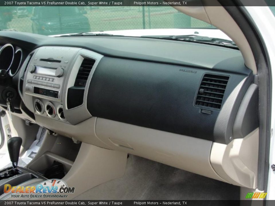 2007 Toyota Tacoma V6 PreRunner Double Cab Super White / Taupe Photo #26