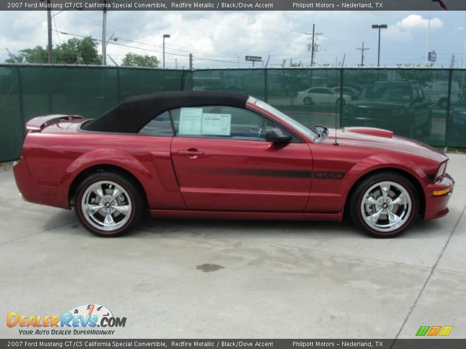 2007 Ford Mustang GT/CS California Special Convertible Redfire Metallic / Black/Dove Accent Photo #2