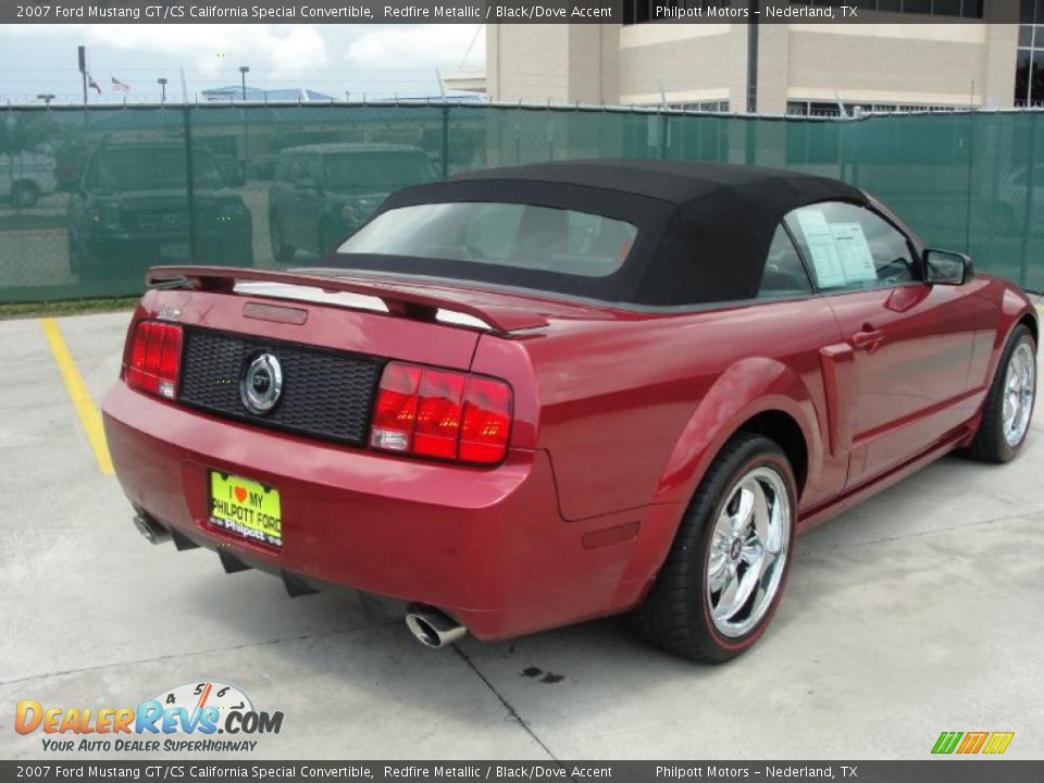 2007 Ford Mustang GT/CS California Special Convertible Redfire Metallic / Black/Dove Accent Photo #3