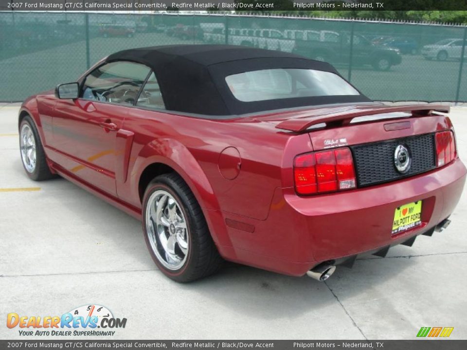 2007 Ford Mustang GT/CS California Special Convertible Redfire Metallic / Black/Dove Accent Photo #5