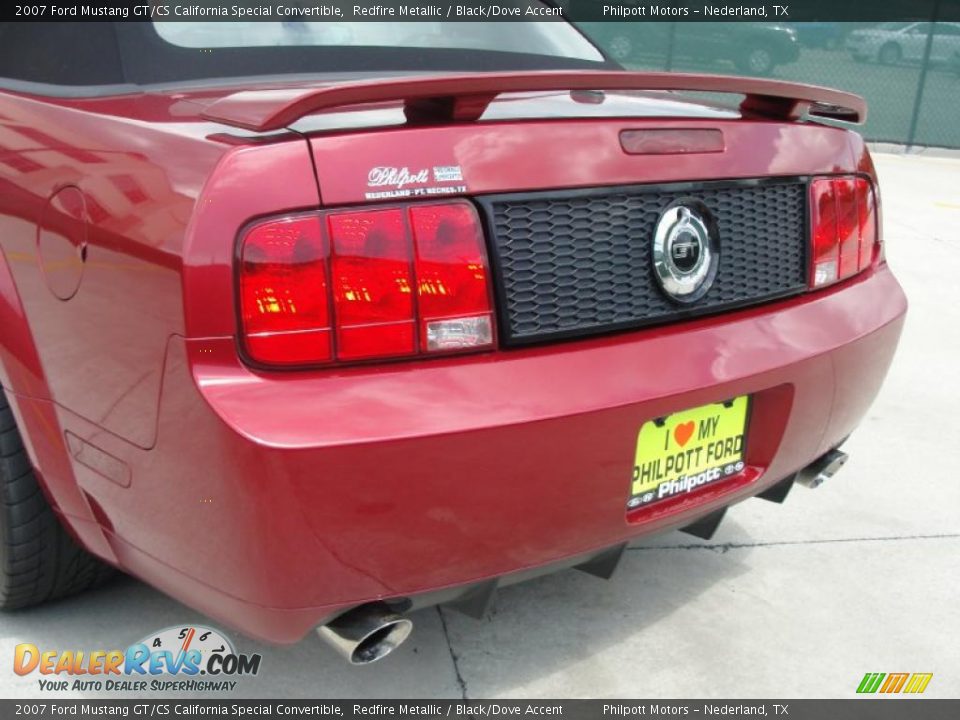 2007 Ford Mustang GT/CS California Special Convertible Redfire Metallic / Black/Dove Accent Photo #24