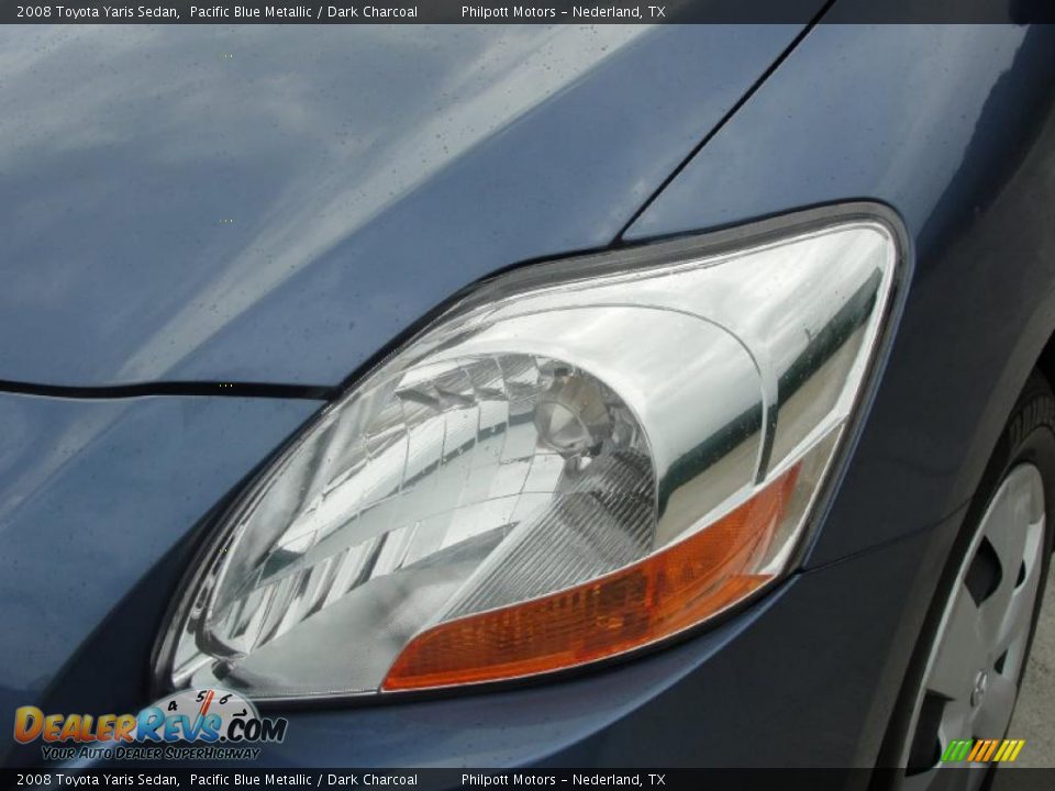 2008 Toyota Yaris Sedan Pacific Blue Metallic / Dark Charcoal Photo #10