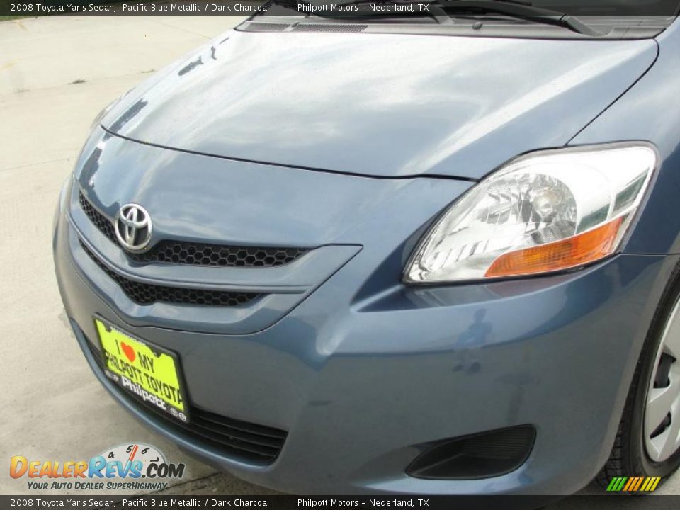 2008 Toyota Yaris Sedan Pacific Blue Metallic / Dark Charcoal Photo #11