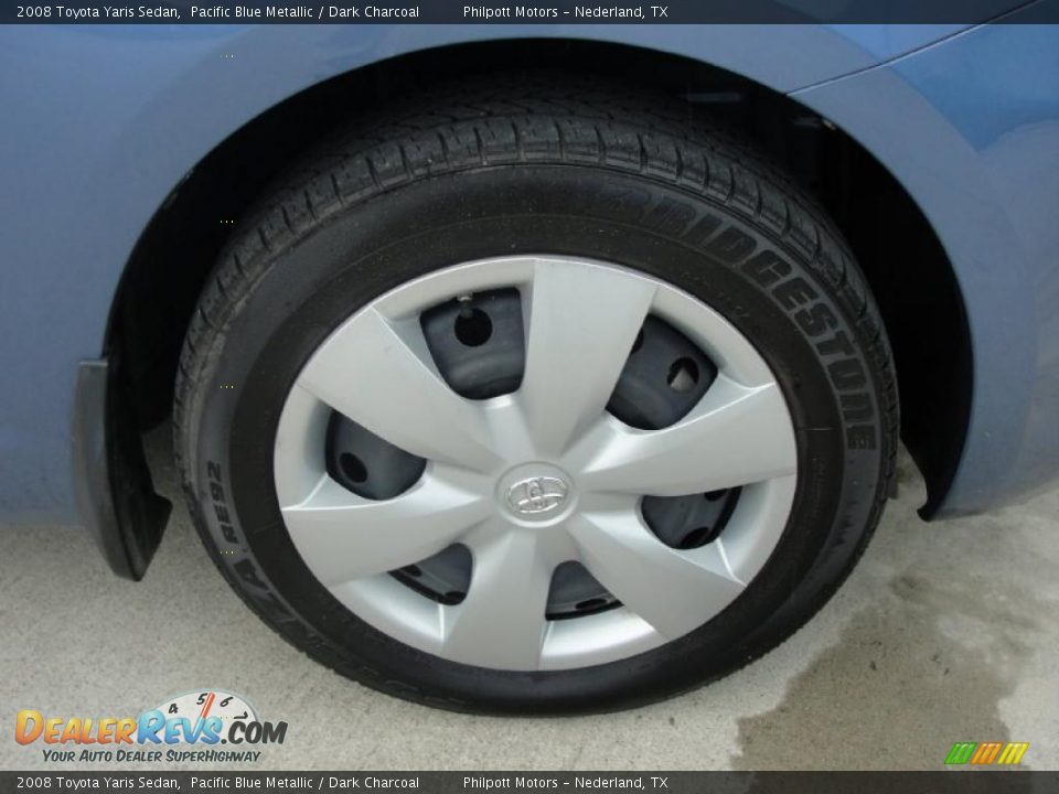 2008 Toyota Yaris Sedan Pacific Blue Metallic / Dark Charcoal Photo #15