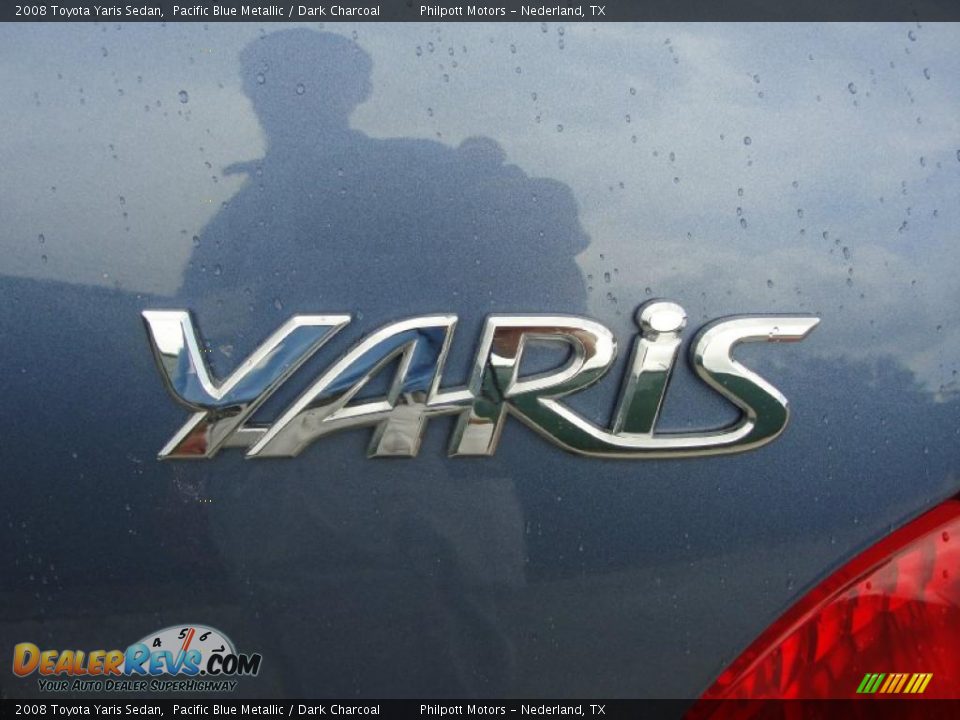 2008 Toyota Yaris Sedan Pacific Blue Metallic / Dark Charcoal Photo #19