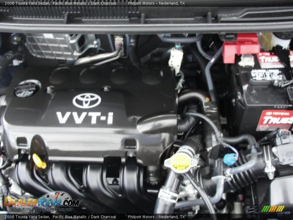 2008 Toyota Yaris Sedan Pacific Blue Metallic / Dark Charcoal Photo #21