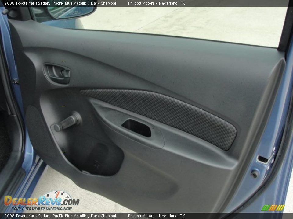 2008 Toyota Yaris Sedan Pacific Blue Metallic / Dark Charcoal Photo #22